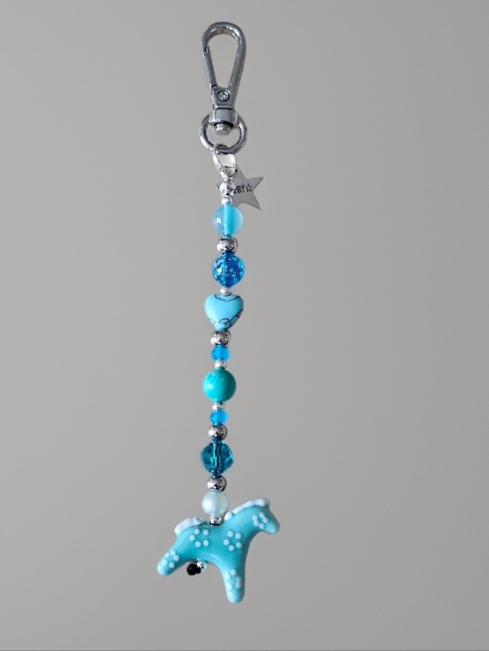 Bohemian Trinkets Wild Horses Series..Turquoise Heiress Bag Charm